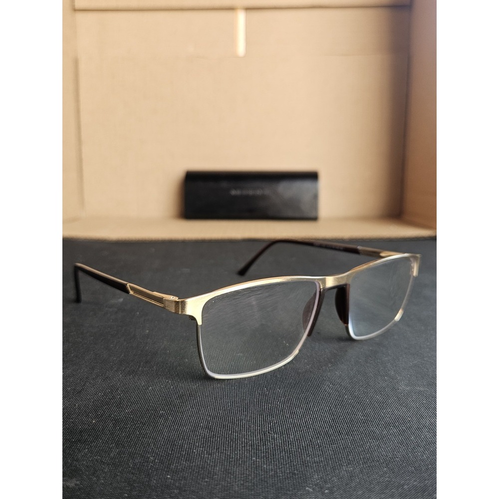MERRY'S S2001 C03 Eyeglasses Frames 52-19-140 Gold Brown Full Rim w/ Case